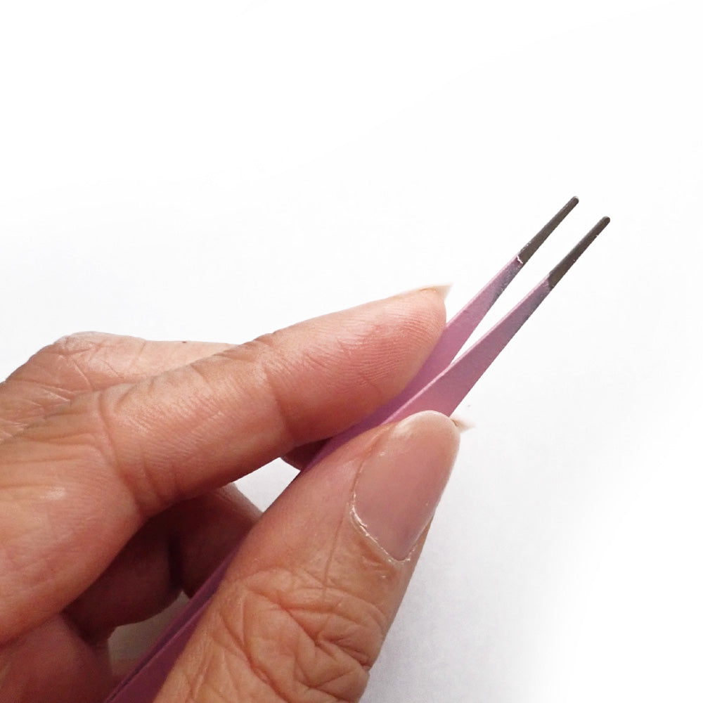 Pink Metal Craft Tweezers, Set of 2