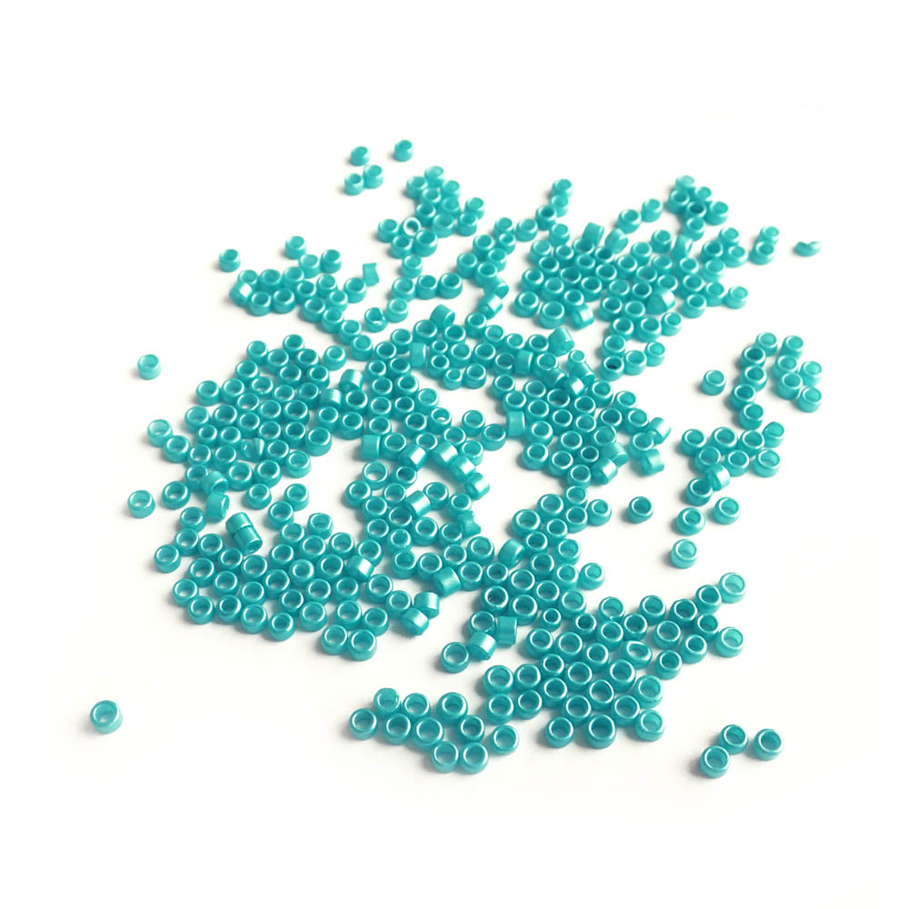Glass Seed Beads Duo, 2mm, Teal & Lime Green, about 750 beads