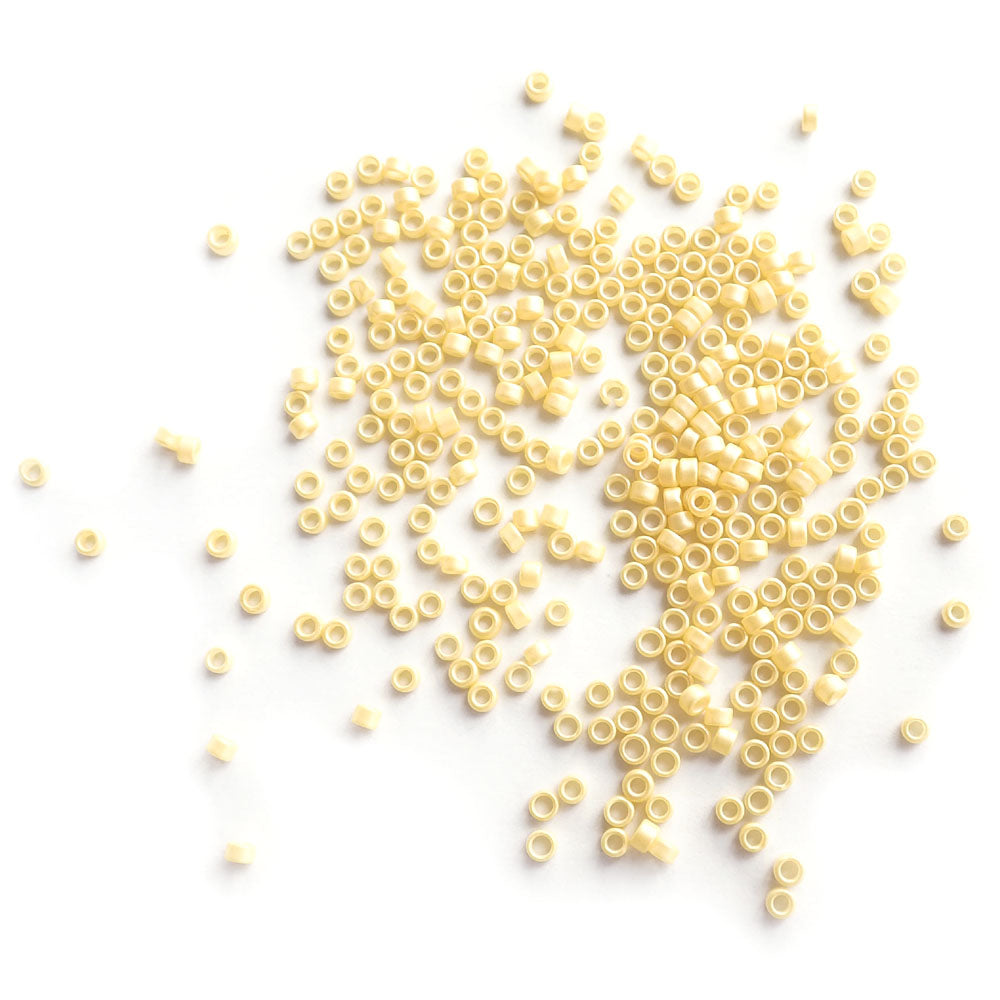 Glass Seed Beads Duo, 2mm, Pastel Yellow & Pale Yellow, about 750 beads
