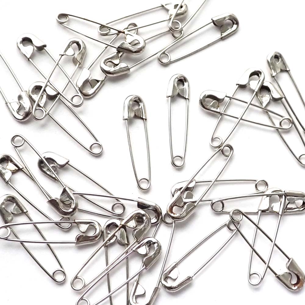 Safety Pins #1 (1-1/8"), Silver Tone, 144 pcs