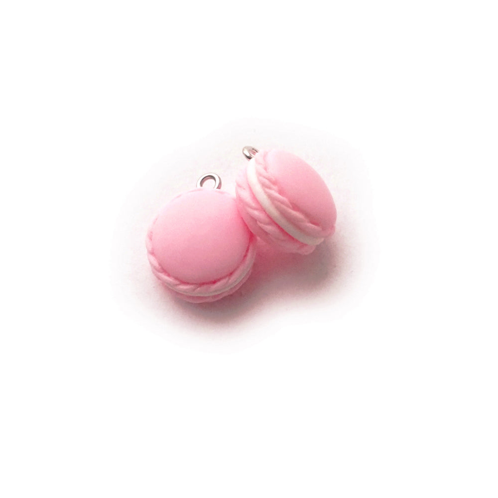 Light Pink Plastic Macaron Charms, 5 Charms, for making bracelets & jewelry