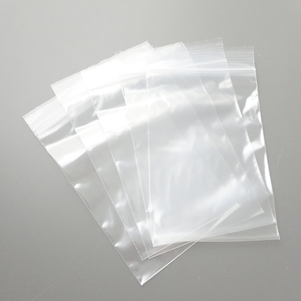 Plastic Transparent Zip Bags 2 mil, Pack of 100, 4x6"
