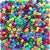 Matte Rainbow Opaque Multicolor Mix Plastic Pony Beads 6 x 9mm, 500 beads