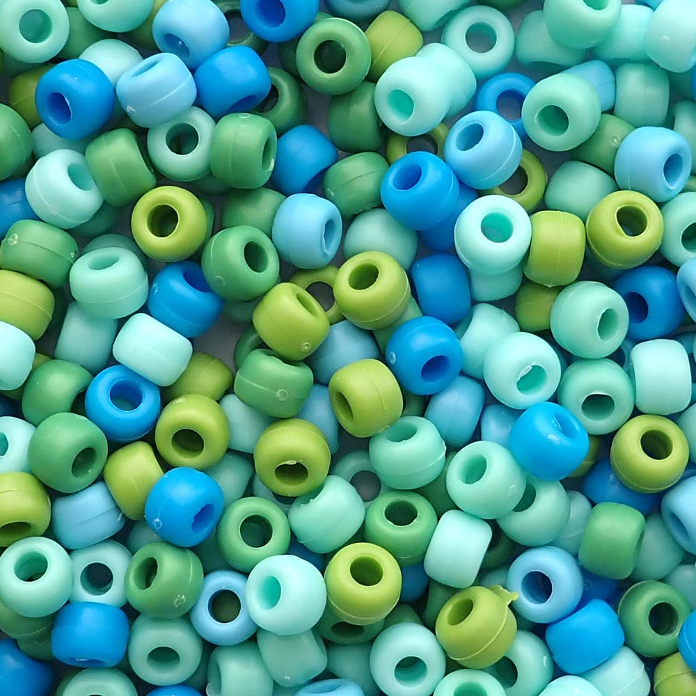 matte blueberry pony bead mix