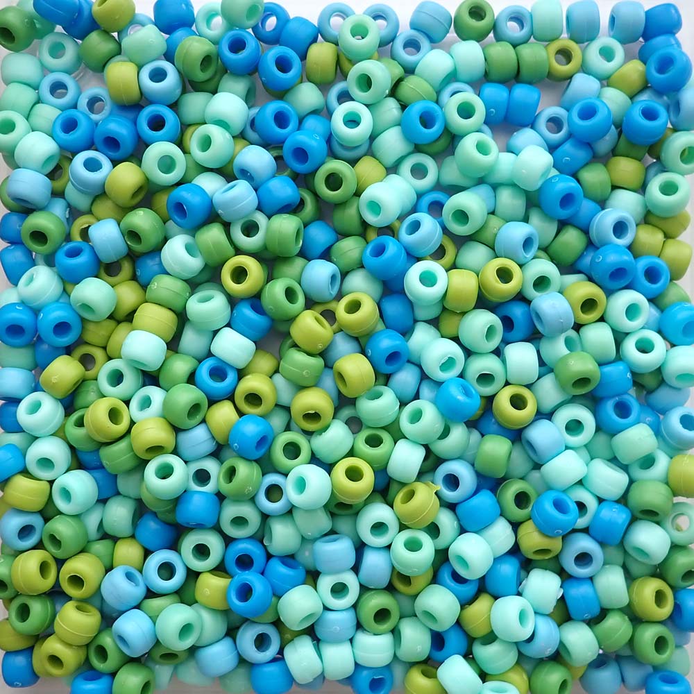 matte blueberry pony bead mix