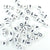 Plastic White 8mm Cube Vertical Hole Number Beads, Single Numbers, 35 beads