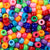 assorted rainbow colors of pony beads