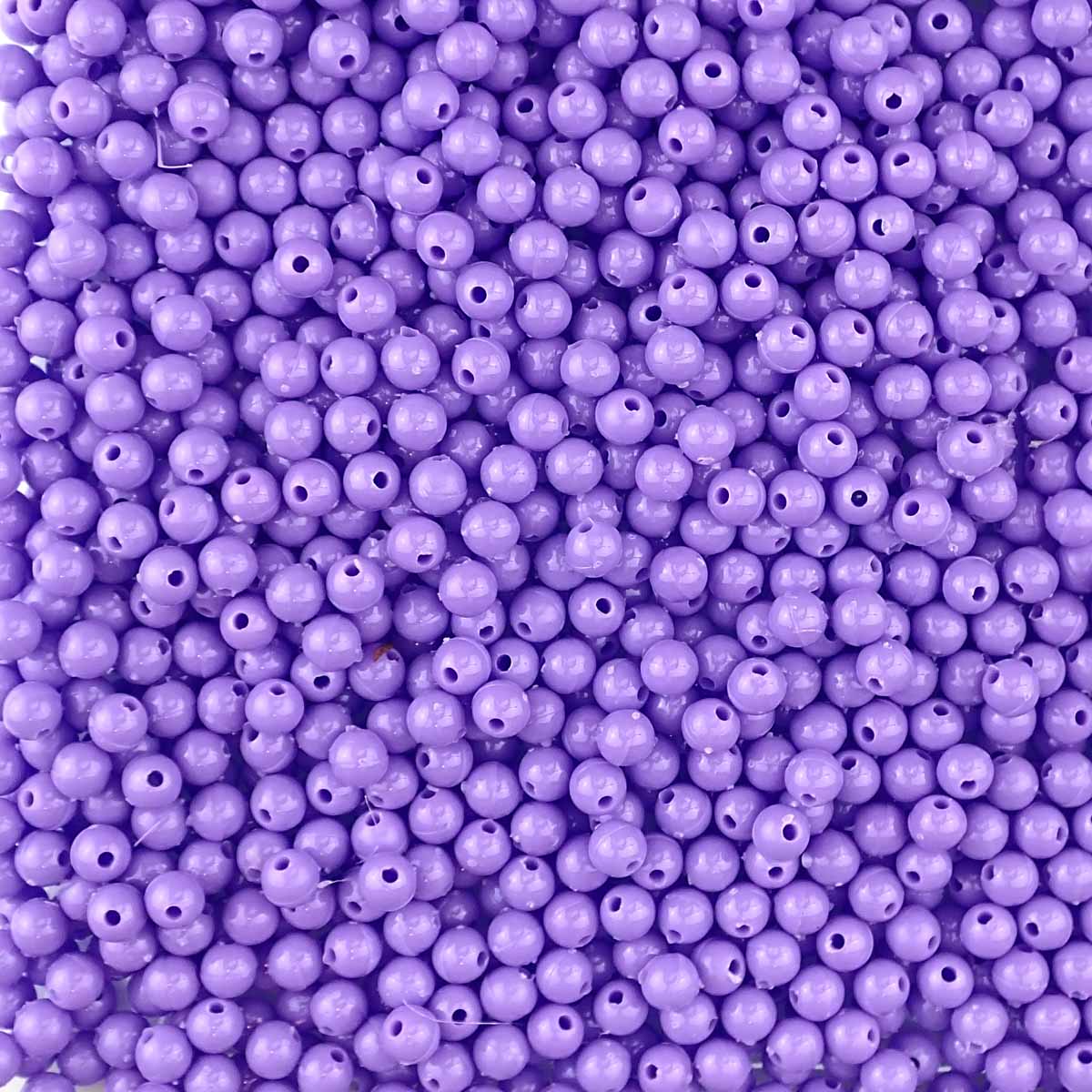 Lilac Plastic 6mm Round Beads, 500 beads