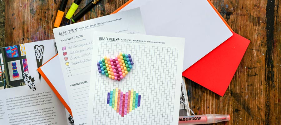How to Make Pony Bead Patterns - Bead Bee