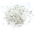 Glass Seed Bead Mix, White Silver Theme, about 25 grams
