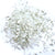 Glass Seed Bead Mix, White Silver Theme, about 25 grams