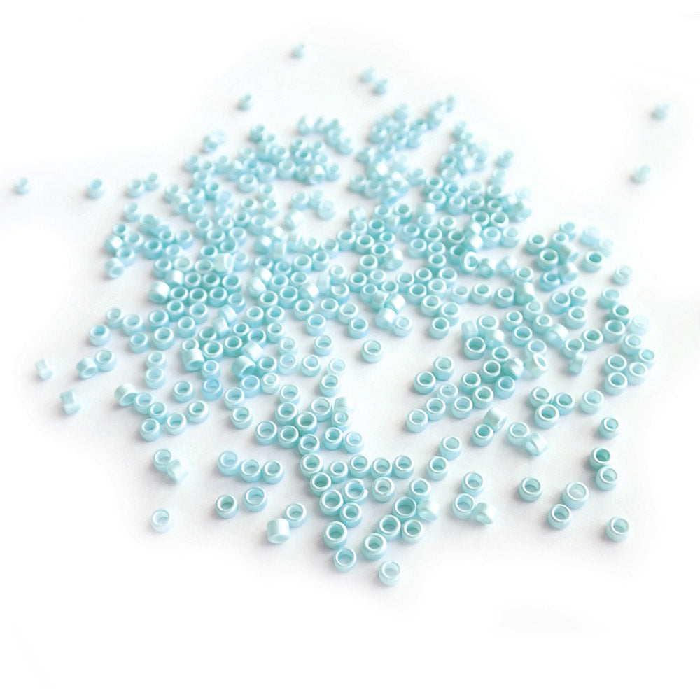 Glass Seed Beads Duo, 2mm, Pastel Blue & Sea Green, about 750 beads