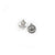 Smiley Face Charms w/ Star Eye, 22mm, Silver Color, 8pcs