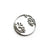 Lotus Circle Silver Stainless Steel 1" Metal Charm, 1 Charm