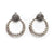 Hammered Vintage Style Earring Pendant Findings, Silver Tone Color, 2 charms