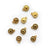 Round Heart Metal Charms, Gold Tone Color, about 9 charms