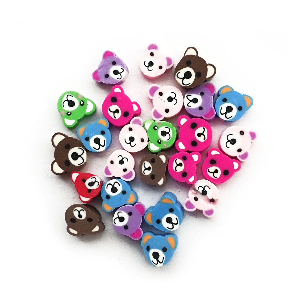 Cute Animals Polymer Clay Bead Mix, Random Mix, about 25 beads