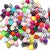 7mm Round Beads w/ Smiley Faces, Random colors, about 100 beads