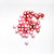 Red & Pink Mix Plastic Heart Beads, 8 x 9 mm, about 50 beads