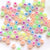 Glow 7mm Round Beads with Hearts, about 100 beads