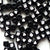 7mm Black Cube Beads Hearts & Hashtags Random Mix, about 100 beads