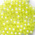 7mm Yellow Cube Beads w/ White Hearts, about 100 beads