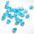 Plastic Heart Beads, 8mm, Light Turquoise AB, about 25 beads