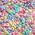 Pastel Mix Plastic 7mm Round Alphabet Beads (Gold Letters), Random Letters, about 400 beads