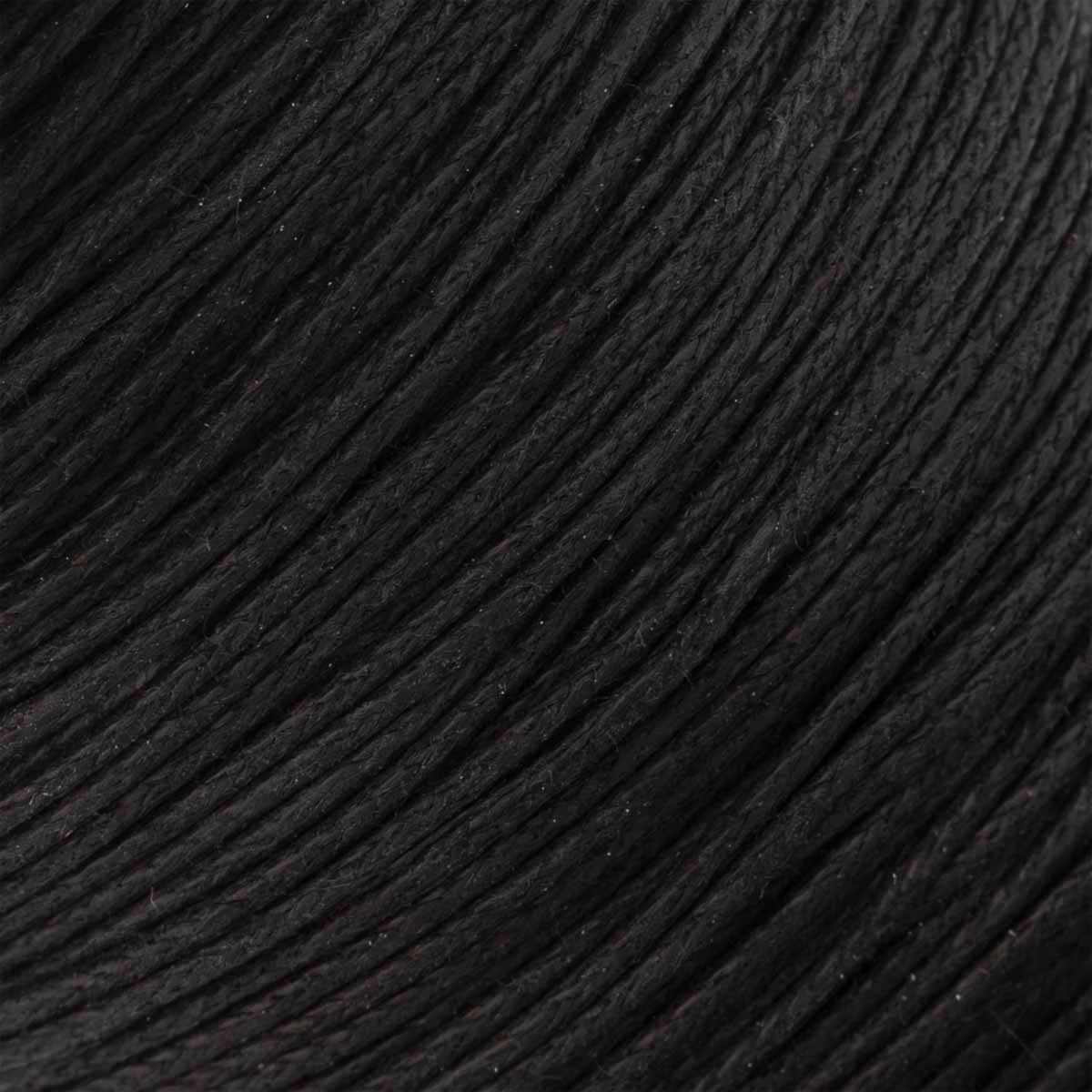 Black Waxed Cotton Cord, 1mm, 100 meters
