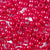 Berry Red Plastic Pony Beads. Size 6 x 9 mm. Craft Beads. Made in the USA.