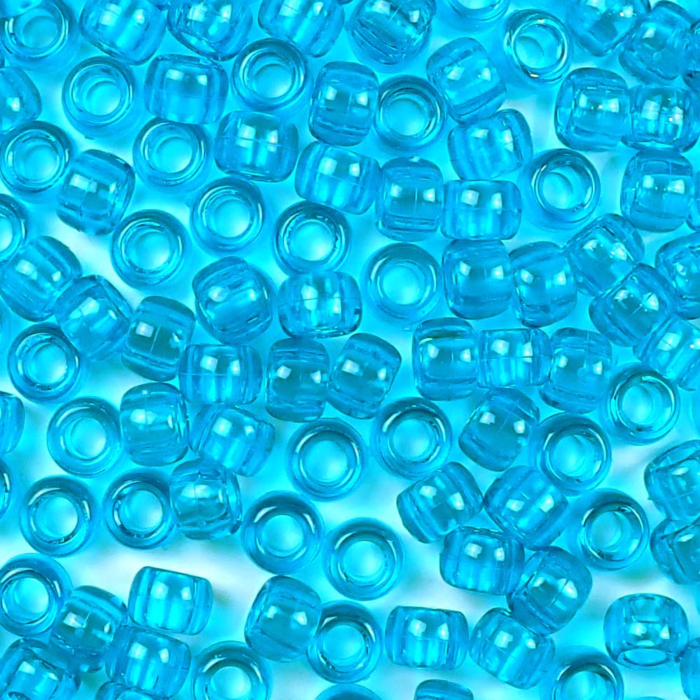 Turquoise Blue 4 Color Set, 6 x 9mm Pony Beads