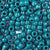 Dark Teal Plastic Pony Beads. Size 6 x 9 mm. Craft Beads. Made in the USA.