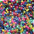 Dark Rainbow Pearl Mix Plastic Pony Beads 6 x 9mm, 1000 beads
