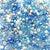 Blue Wonderland Mix Plastic Pony Beads 6 x 9mm, 500 beads