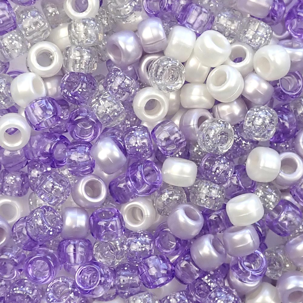 purple ice mix pony beads