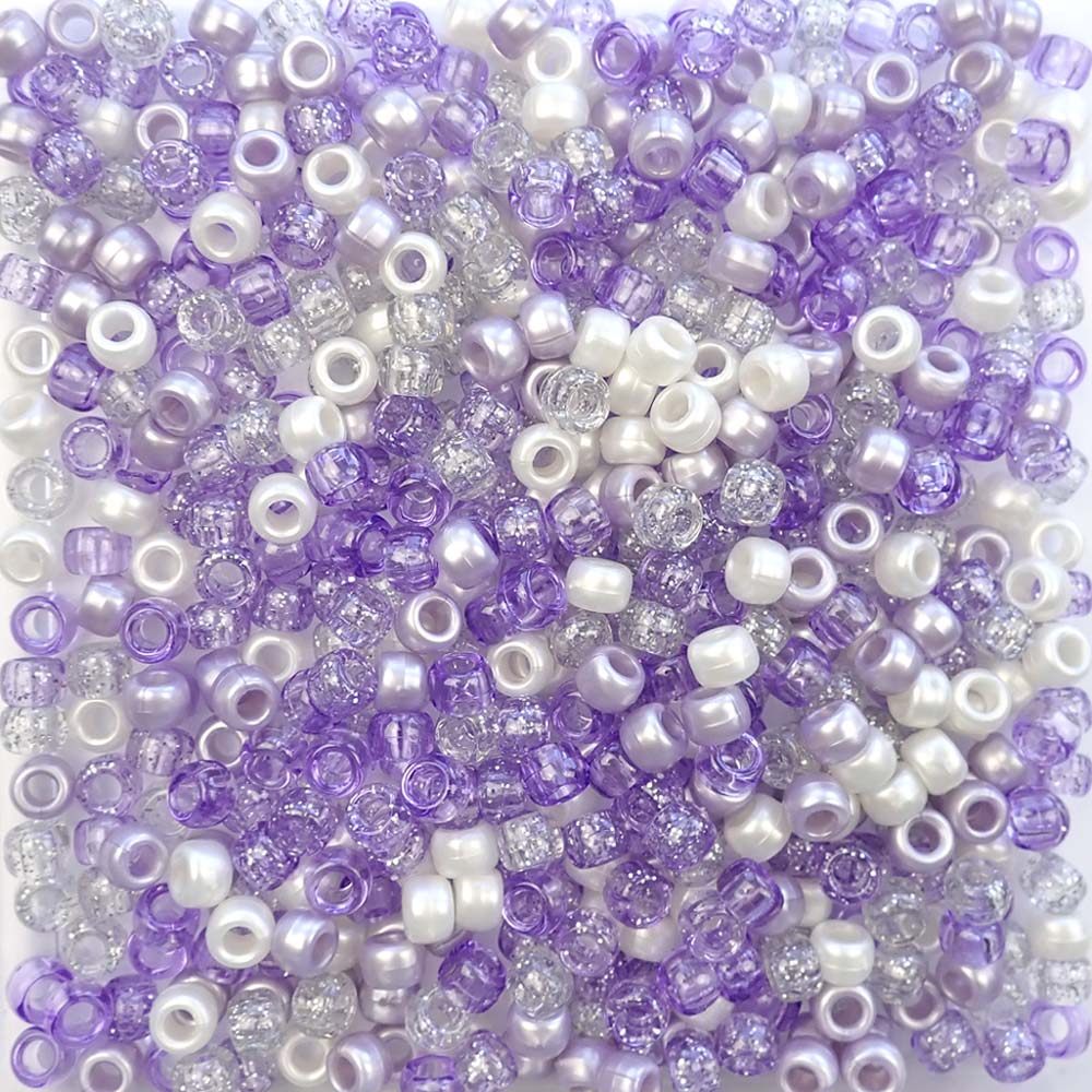 purple ice mix pony beads