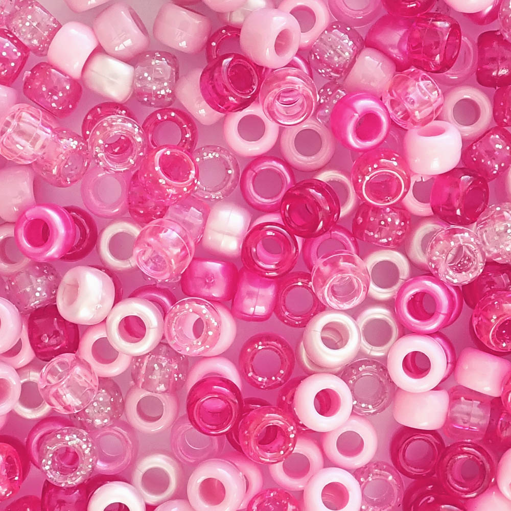pretty pinks pony bead mix