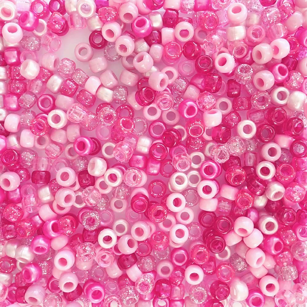 pretty pinks pony bead mix