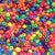 Matte Neon Multi-color Mix Plastic Pony Beads 6 x 9mm, 500 beads