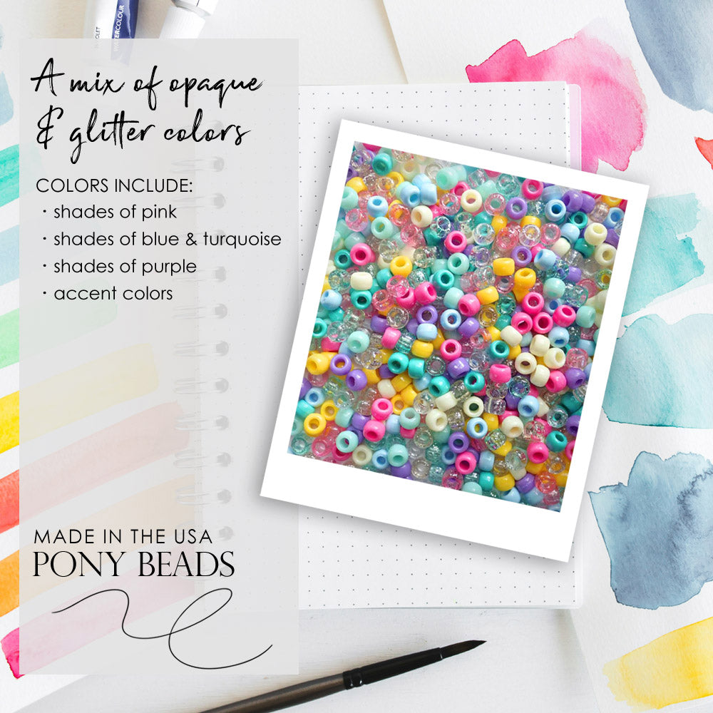 pool party mix pony beads