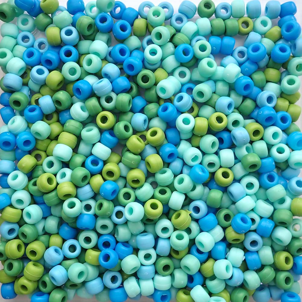 matte blueberry pony bead mix