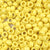 Yellow Opaque Plastic Pony Beads 6 x 9mm, about 100 beads