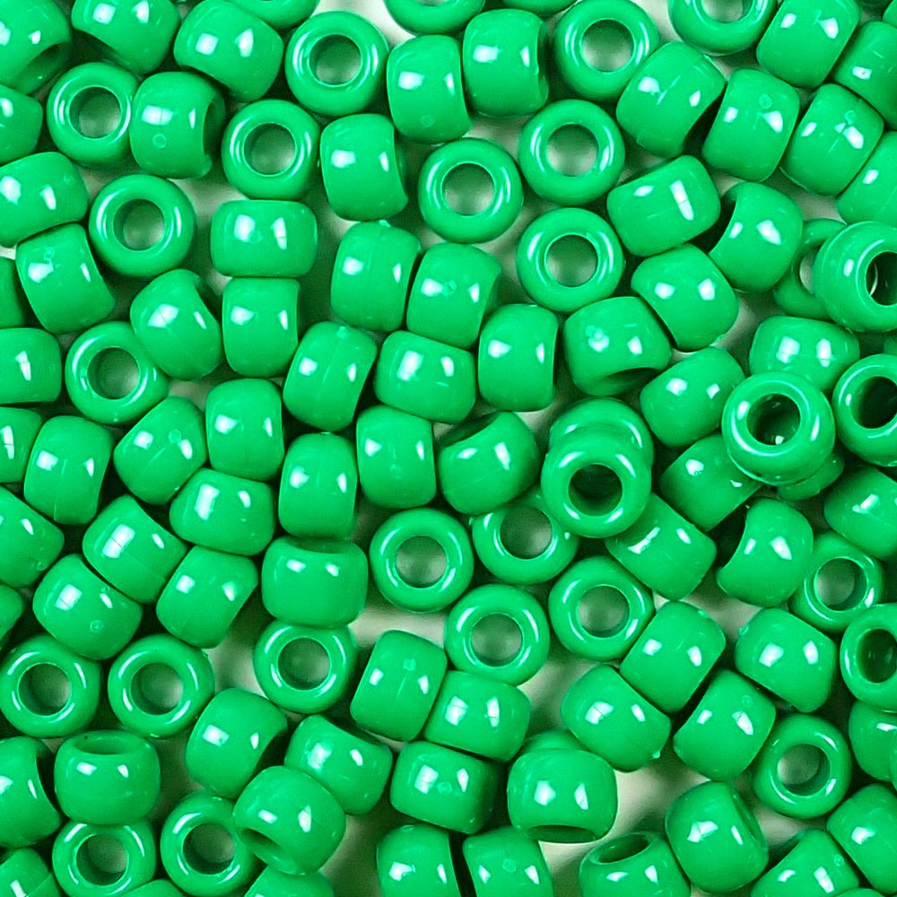 Green Plastic Craft Pony Beads 6x9mm 500 Beads Bulk Pack Bead Bee Green plastic craft pony beads 6x9mm 500 beads bulk pack bead bee