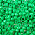 Green Opaque Plastic Pony Beads. Size 6 x 9 mm. Craft Beads. Made in the USA.