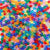 Transparent Multicolor Mix Plastic Pony Beads 6 x 9mm, 1000 beads