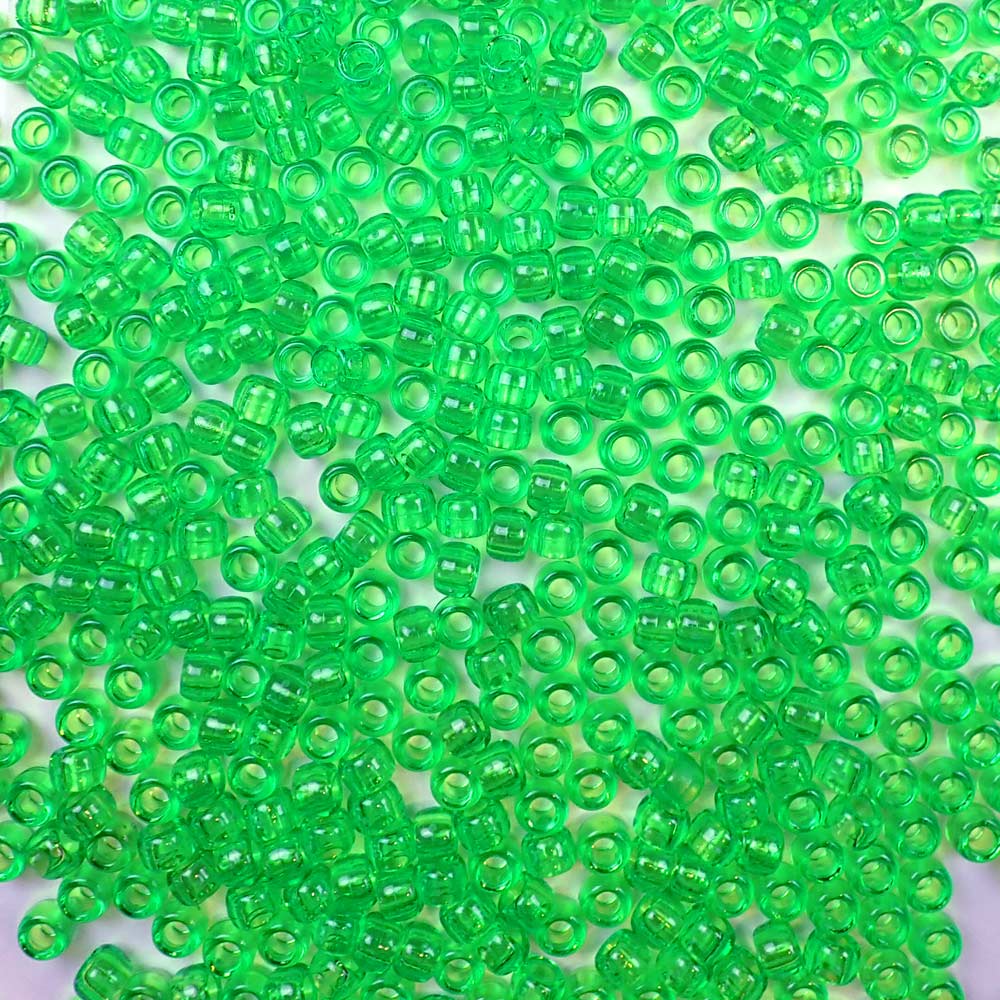 Opaque Hunter Green 7x4mm Mini Pony Beads 1000pc Made in USA
