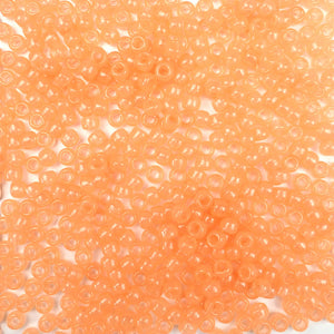 Orange Glow Plastic Pony Beads 6 x 9mm, 500 beads