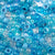 caribbean blue inspired colors of 6 x 9mm plastic pony beads