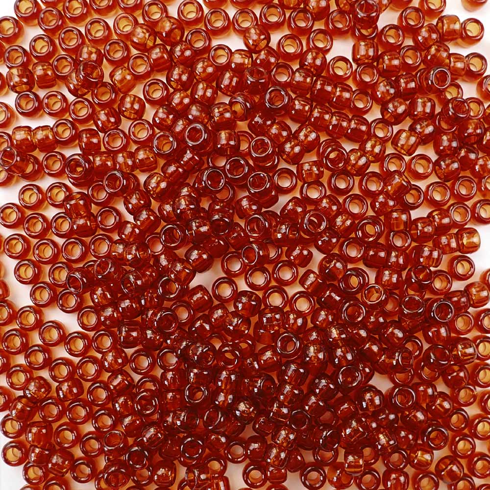 transparent tortoise 6 x 9mm plastic pony beads in bulk