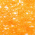 6 x 9mm plastic pony beads in orange glitter